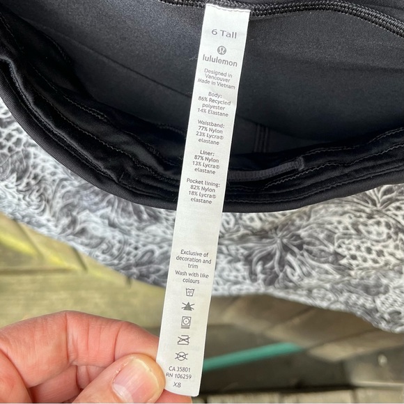 Lululemon Pace Revival Skirt II In Masked Lace Starlight Black W8852T Sz 6 Tall - Picture 3 of 16